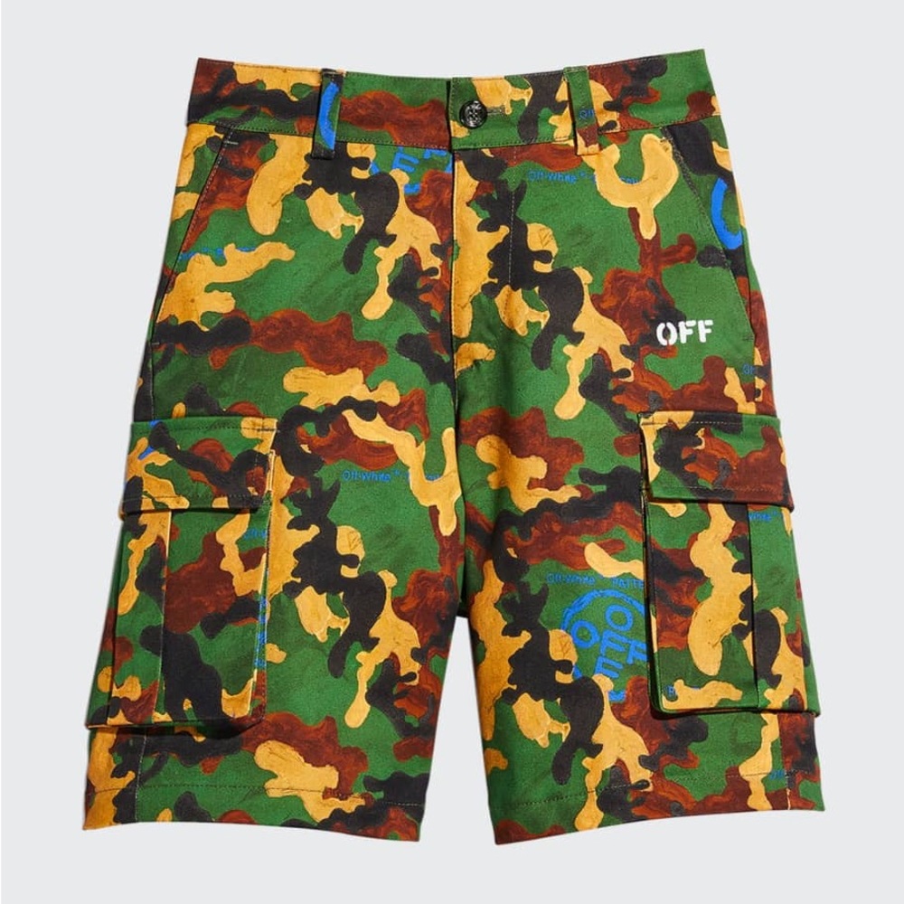 OFF-WHITE
Boy's Camo-Print Cargo Shorts, Size 10
NWT